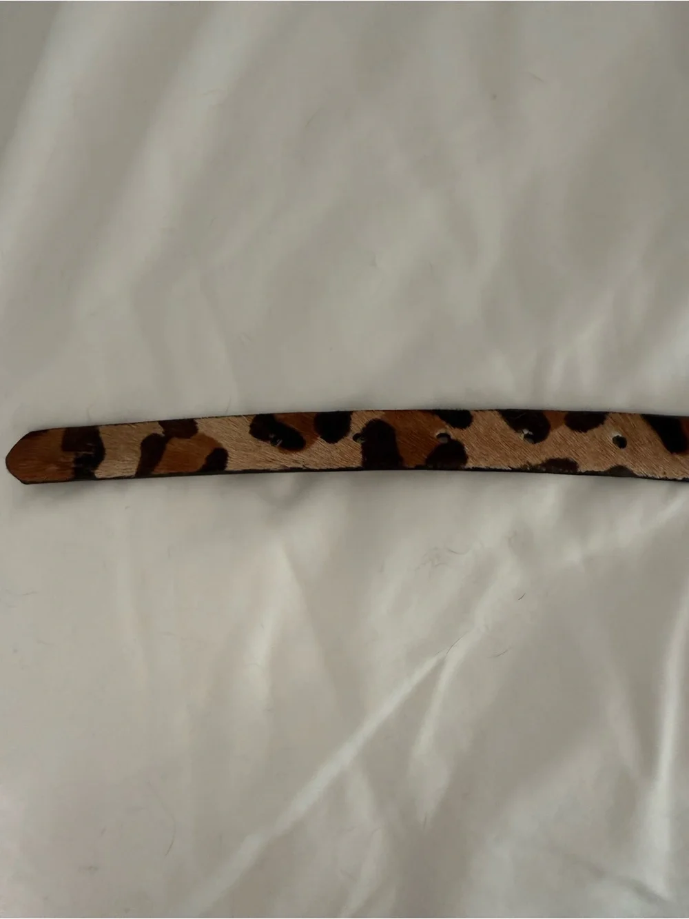 Lauren Ralph Lauren Leopard Calf hair and Patent Leather Belt. XL